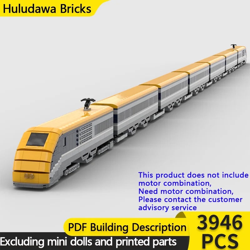 

Модель городской автомобиль MOC, строительные кирпичи, высокоскоростной пассажирский поезд, модульная технология, детские праздничные подарки, сборные игрушки, костюм
