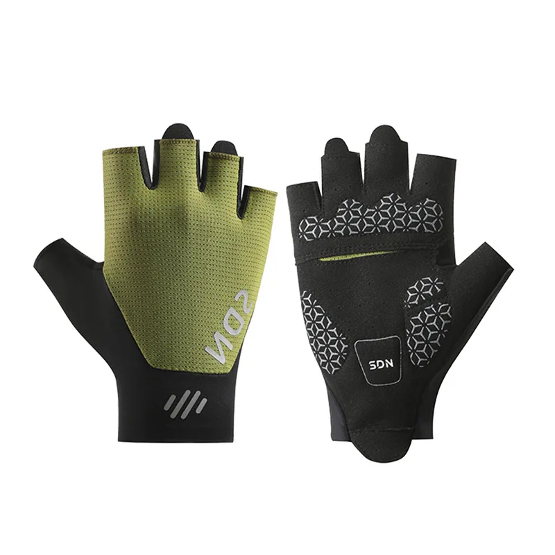 

Летние велосипедные перчатки с полупальцами, нескользящие амортизирующие дышащие спортивные перчатки на открытом воздухе для рыбалки, езды на горном велосипеде