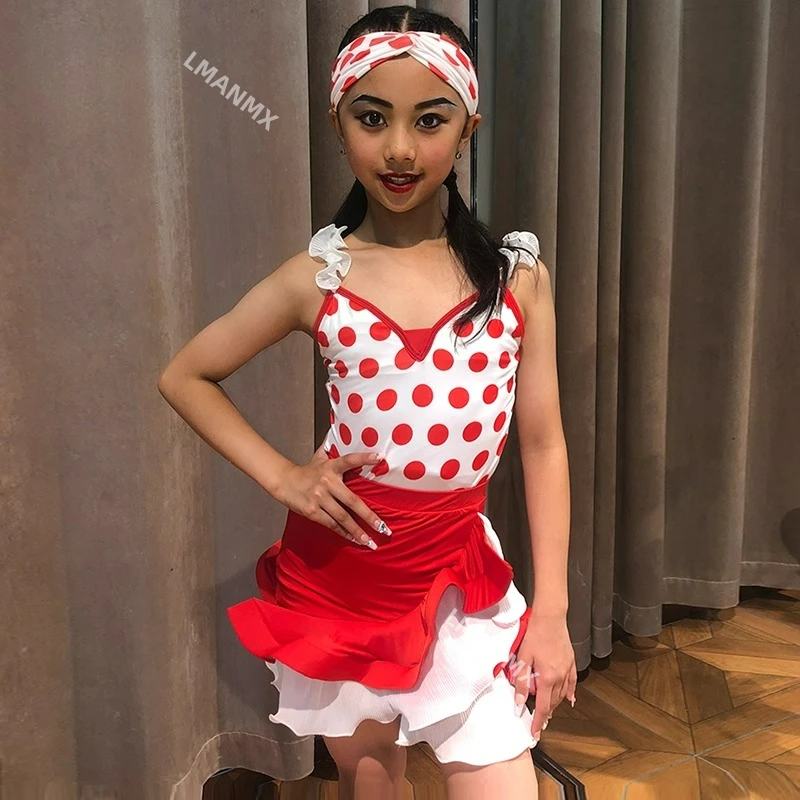 زي الرقص اللاتيني الجديد، زي التدريب النسائي للأطفال، زي أداء المنافسة المهنية