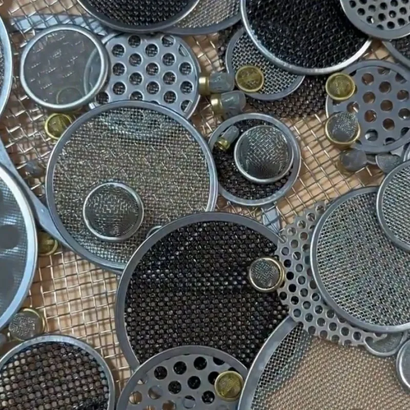 Customizable edge wrapping High precision circular SUS304 industrial ultra-fine metal mesh filter extruder screening filter dis