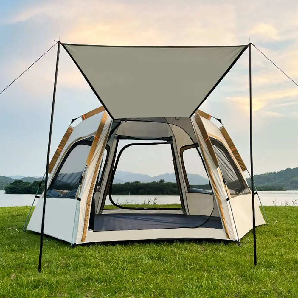 

Outdoor3-4Person Quick Automatic Opening One Room One Halls Beach Fishing Family Travel Camping Anti-UV Shade Canopy Picnic Park