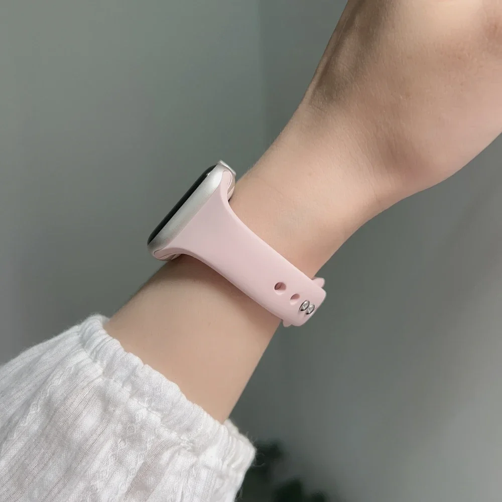 優れたシリコン薄型ストラップ Apple Watch バンド iwatch 女性 38 ミリメートル 40 ミリメートル 41 ミリメートル 42 ミリメートル 44 ミリメートル 45 ミリメートル 46 ミリメートル 49 ミリメートル