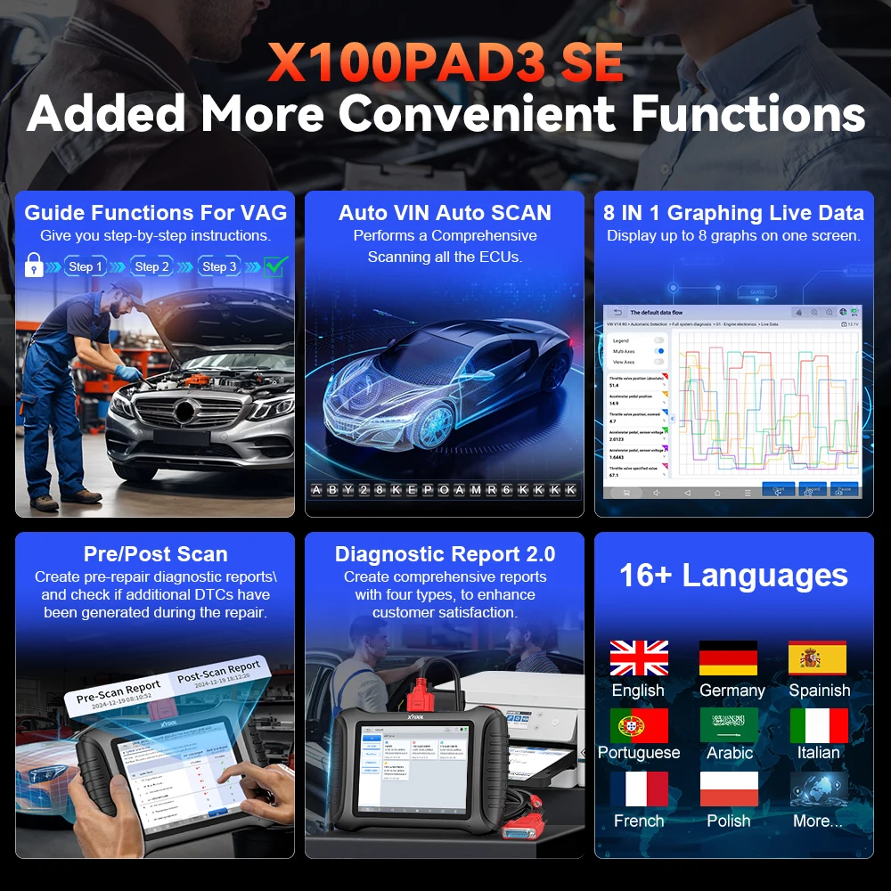 Xtool x100pad3 se v2.0 immo programador chave elite auto ferramentas de diagnóstico do carro ferramenta de programação todas as chaves perdidas adicionar chaves embutidas canfd