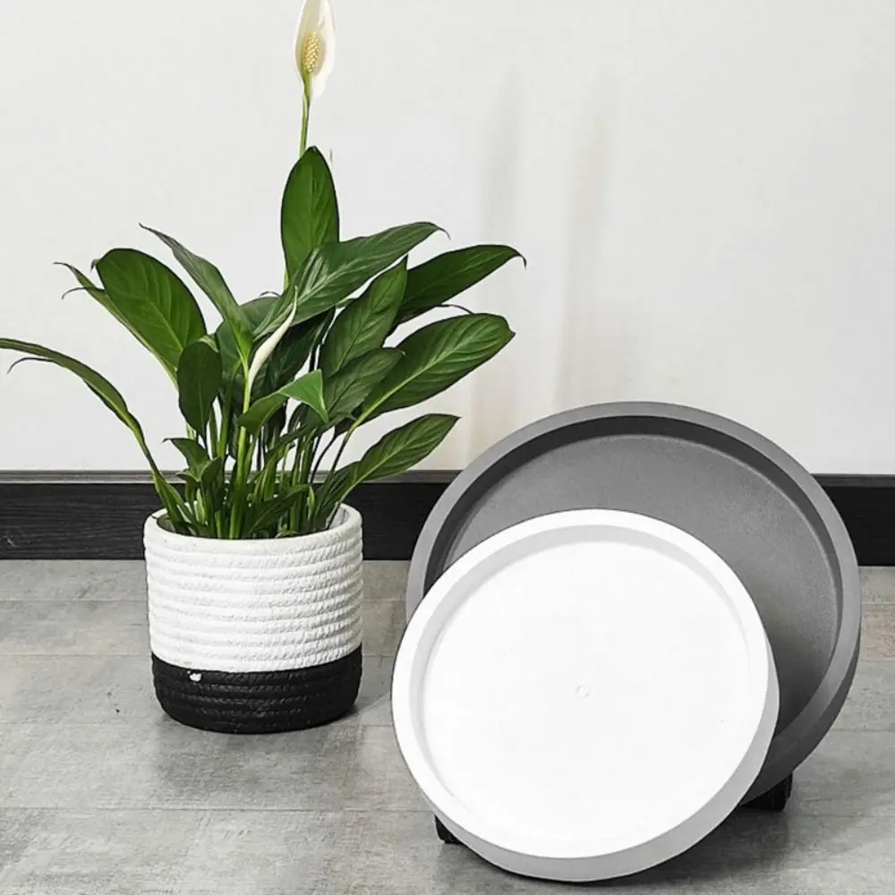 Universal Round Flower Pot Tray Flower Pot Base With Removable Rolling Wheels
