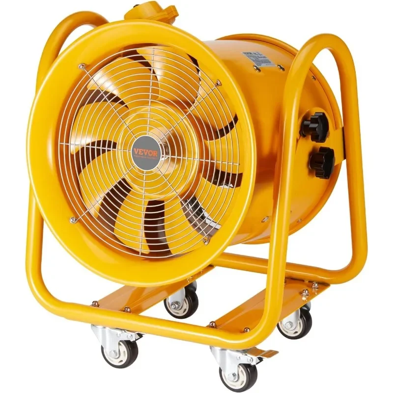 VEVOR Portable Blower Explosion Proof Utility Fan 16 inch, 4240 CFM Heavy Duty Cylinder Exhaust Fan With 16.4ft Power Cord