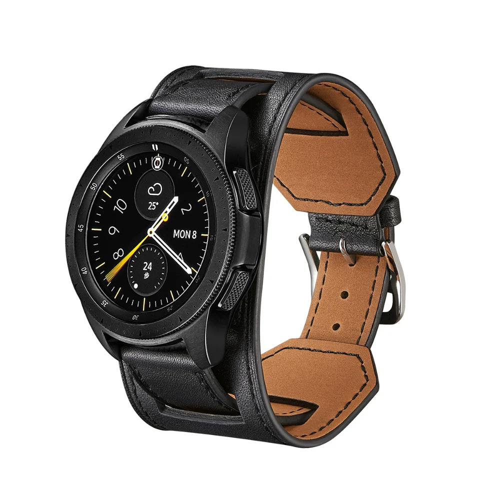 22mm 20mm Premium Leather Strap For Samsung Watch 4/5 Pro 40mm 44mm Wristband Belt Huawei Watch 4/3/GT3 Pro Amazfit GTR/GTS Band