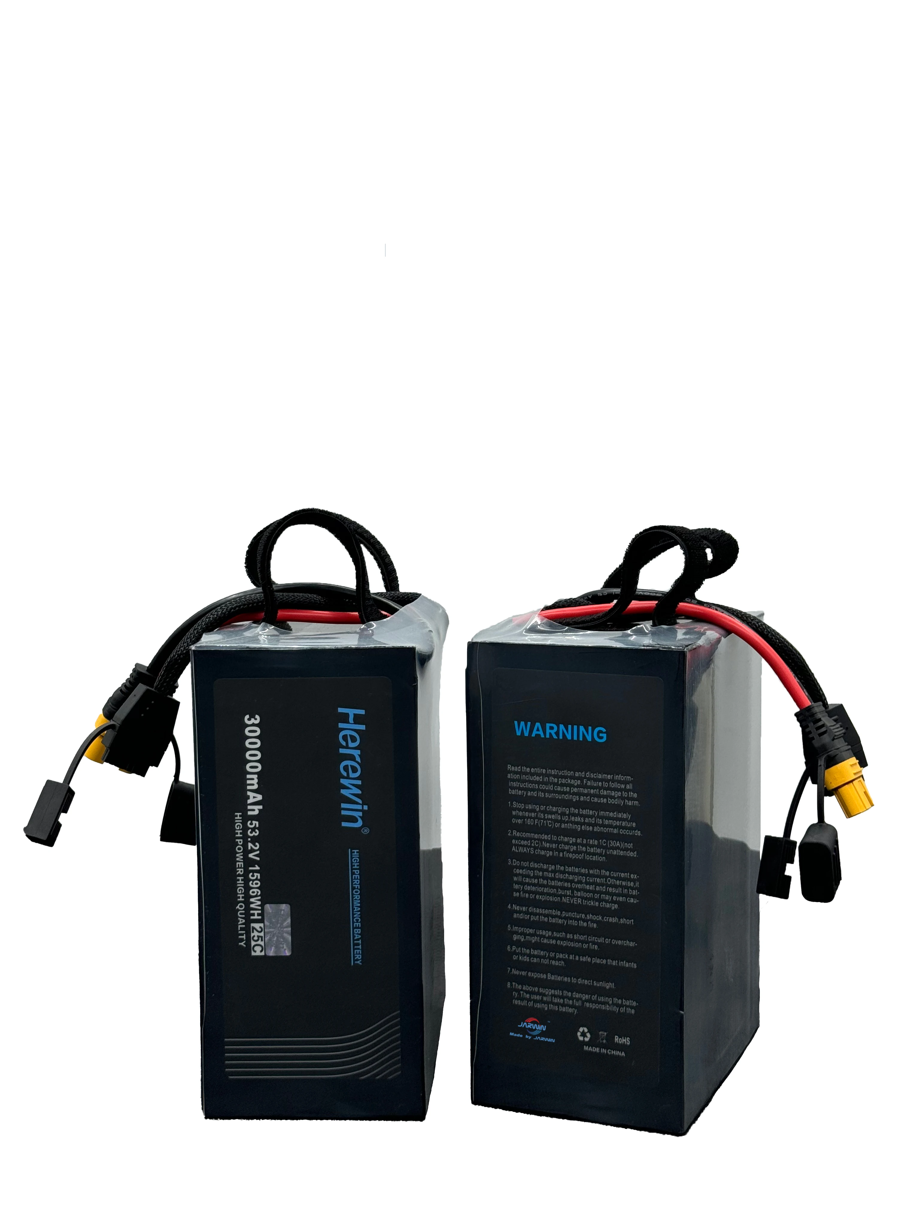 

China Herewin 30000mAh 53.2V 14S Quality Certification LIPO Soft Pack Battery with MOS for Sprayer Drone UAV