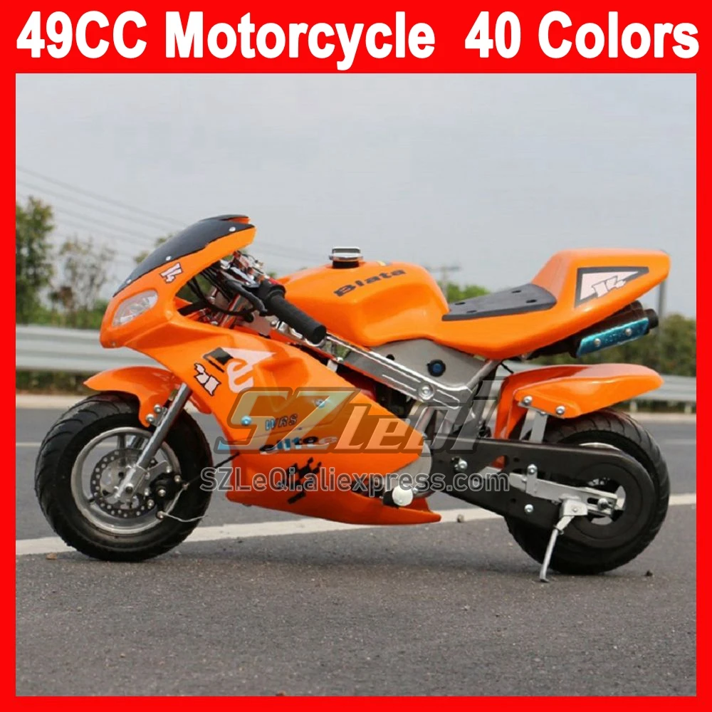 HOT 49CC 2Stroke Gasoline Motorcycle Dirt Bike Smalll Small-scale Small-sized Miniature Minitype Microcode Force Power Motorbike