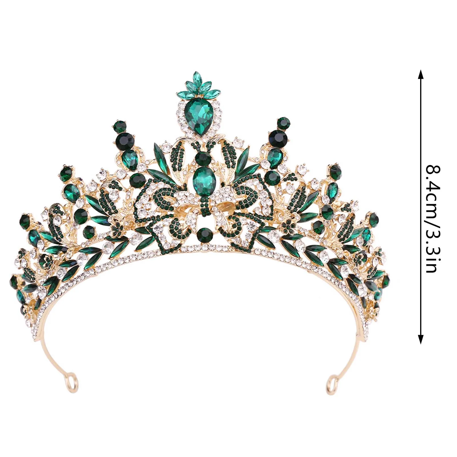 Baroque Bride Crown With Colorful Rhinestones Wedding Guest Hair Accessories Princess Prom Tiaras Marriage Hairband Hair Jewelry image 6