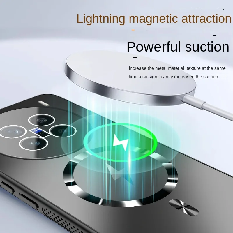 حافظة هاتف مغناطيسية عالية الجودة لهاتف Vivo X200 Pro x200 Promini حماية عدسة أنيقة مع تشطيب غير لامع وشحن لاسلكي