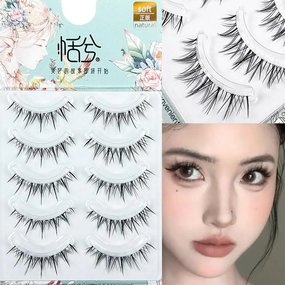 

Lash Extension Reusable False Eyelashes Cross Natural Long Supplies 3D Korean Decor Daily Eye Makeup Comstics Useful Lash