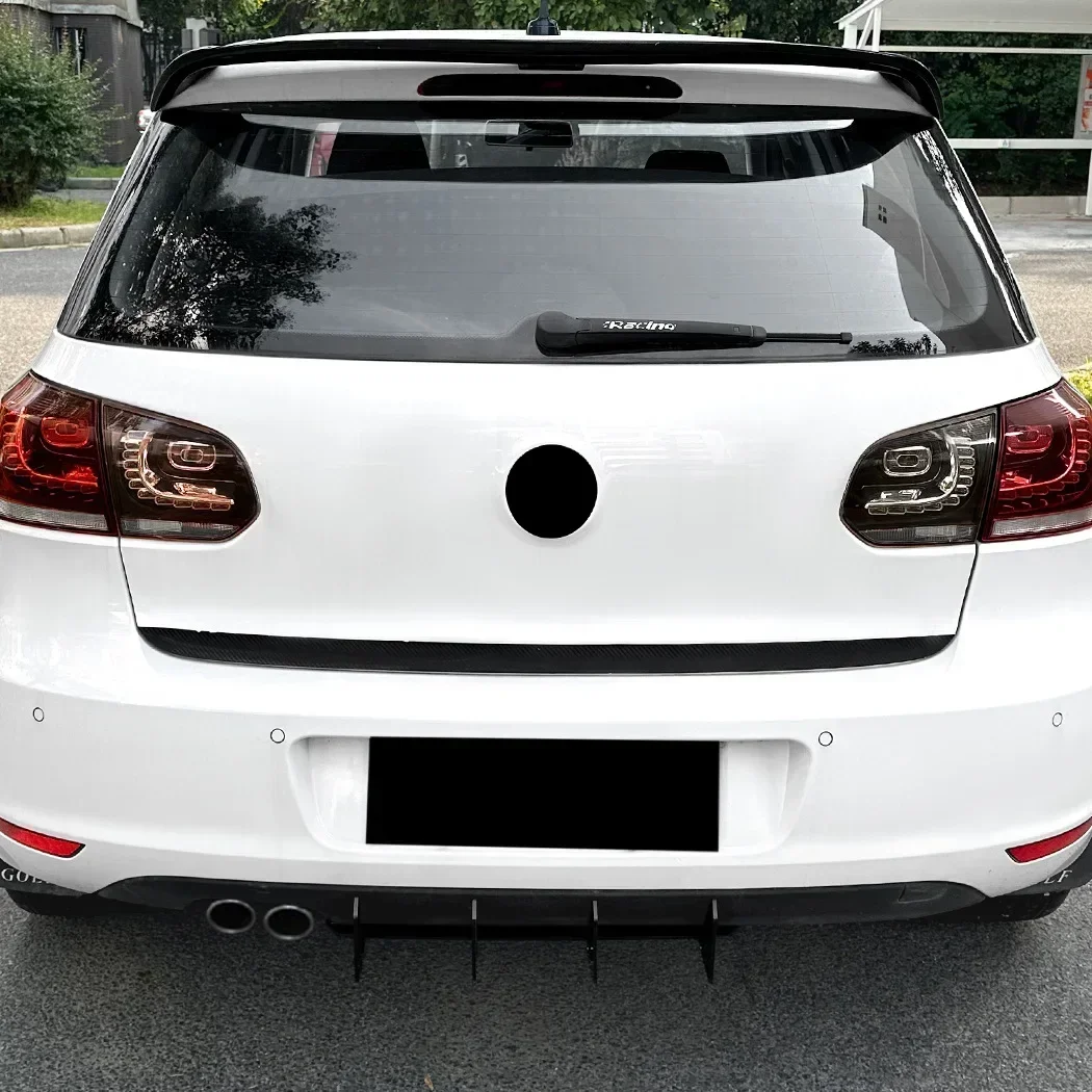 4 Fins Rear Bumper Diffuser for VW Golf 6 MK6 TDI TSI 2009 2010 2011 2012 Lip Spoiler Splitter Bodykits Tuning Apron Accessories