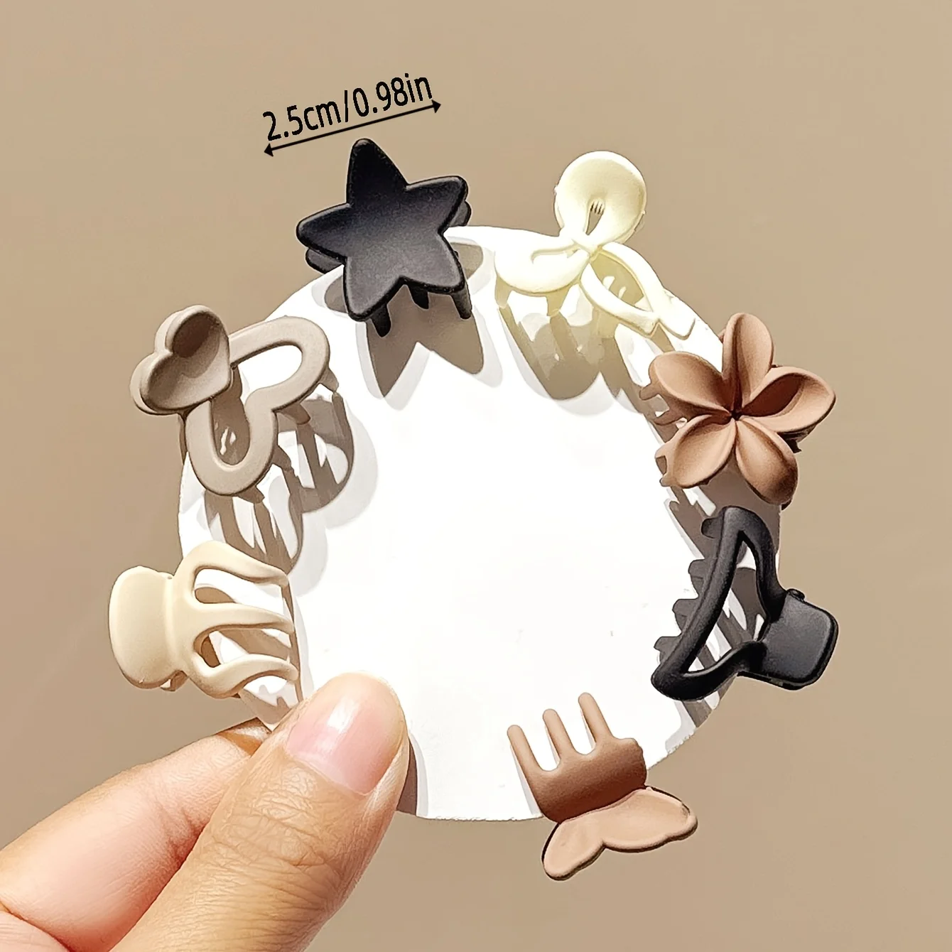 10/20/30pcs Beige Mixed Pack Small Clips, Cute Girl Accessories - Perfect for Daily Use, Special Occasions, or Travel Gifts