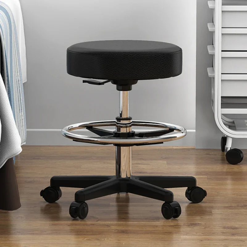 

Bar chair Round stool Lifting rotating pulley Household swivel chair Backrest Beauty salon Bar chair