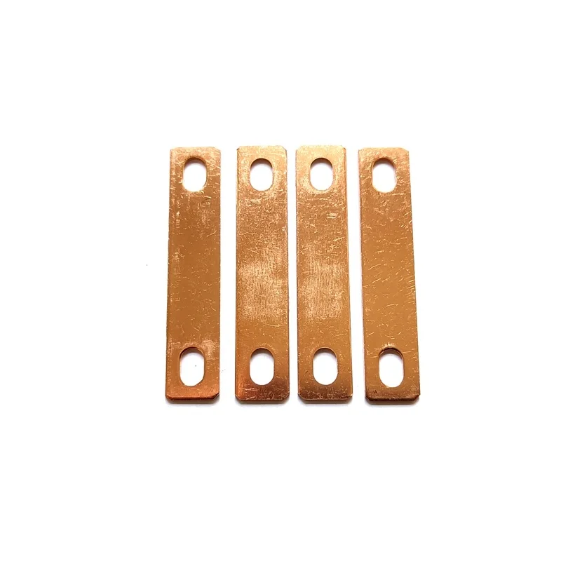 4pcs Lithium Battery Bus Bar 56mm Hole Central Pitch Copper Posts Straps Clips M6 Hole Size For LiFePO4 CATL CALB Lishen EVE