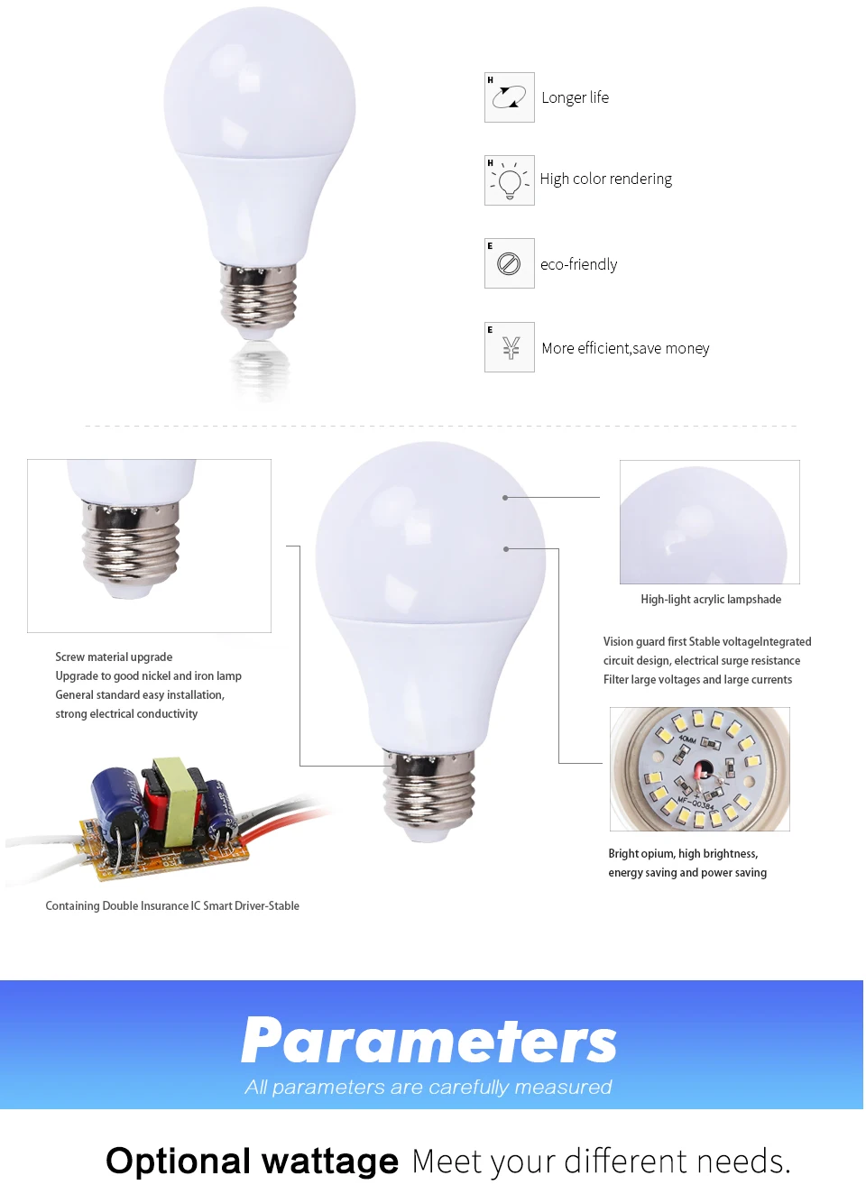 12V 24V 36V 48Volts DC AC LED Bulb Light E27 Lamp Bulbs 3W 5W 9W 12W 15W 24W 36W Bulb Lamparas Led 12-85V For Solar Camping