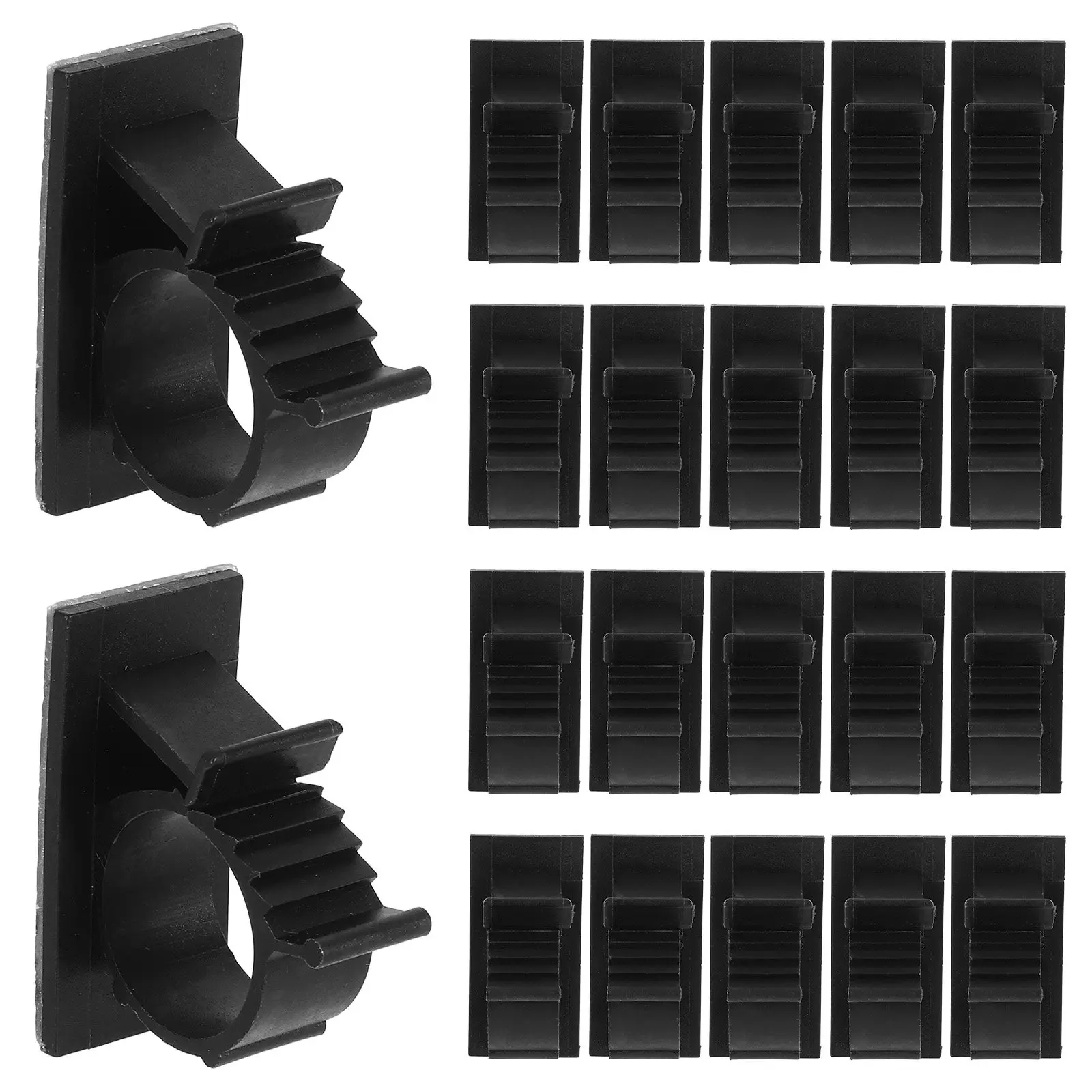 50Pcs Water Pipe Clamps Adhesive Plastic Holder for Organizing Hoses Cables Tubes Quick Install Wall Mounted Cable Clamp