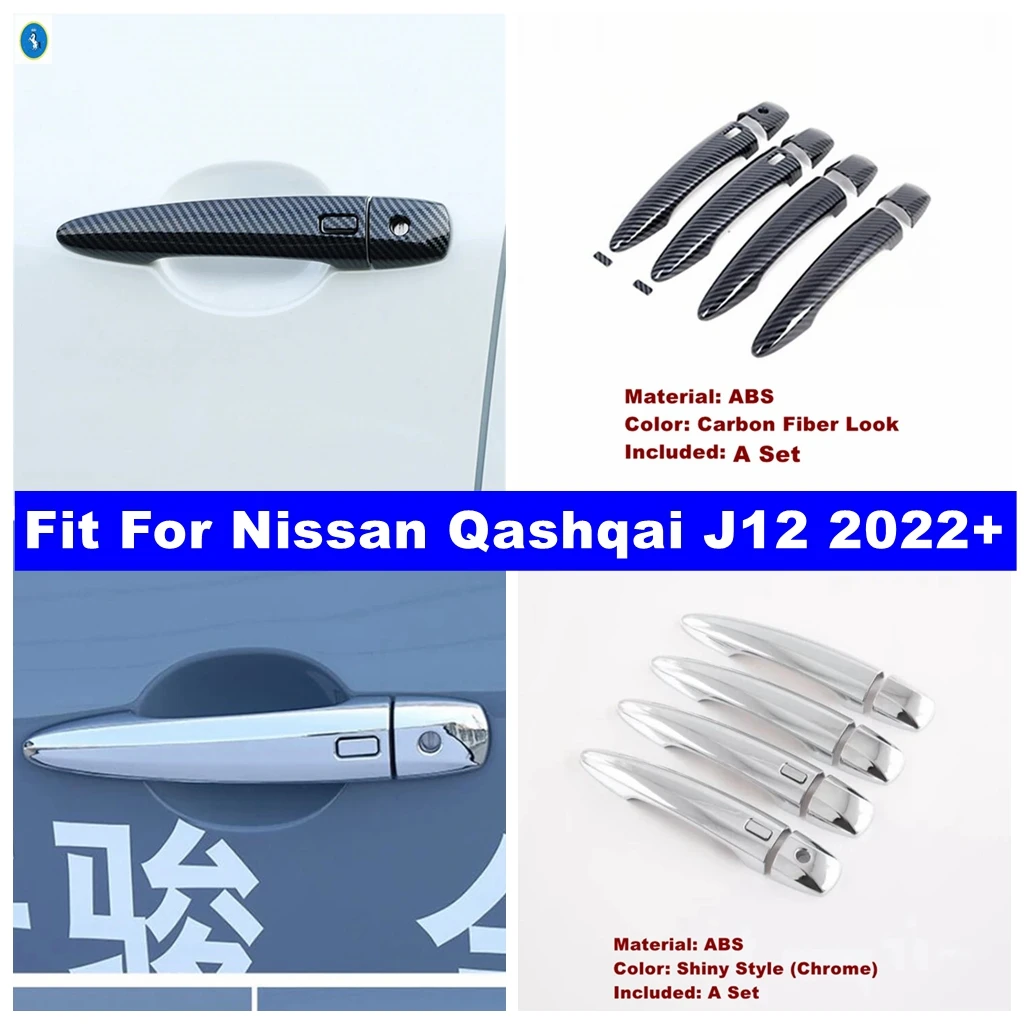 

ABS Car Outside Door Pull Doorknob Handle Decor Cap Cover Trim For Nissan Qashqai J12 2022 2023 2024 Exterior Parts Accessories