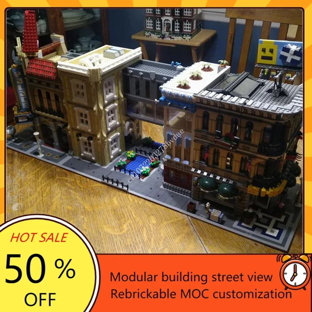 4485PCS University Campus Modular MOC Creative street view Model Building Blocks Architecture Education Assembly Model Toy Gifts