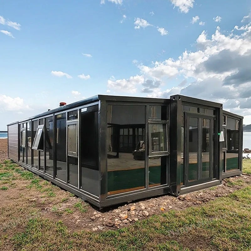 حاوية توسيع جناح مزدوج منزل متنقل صغير جاهز حديث فاخر 20 قدم 40 قدم فيلا #3