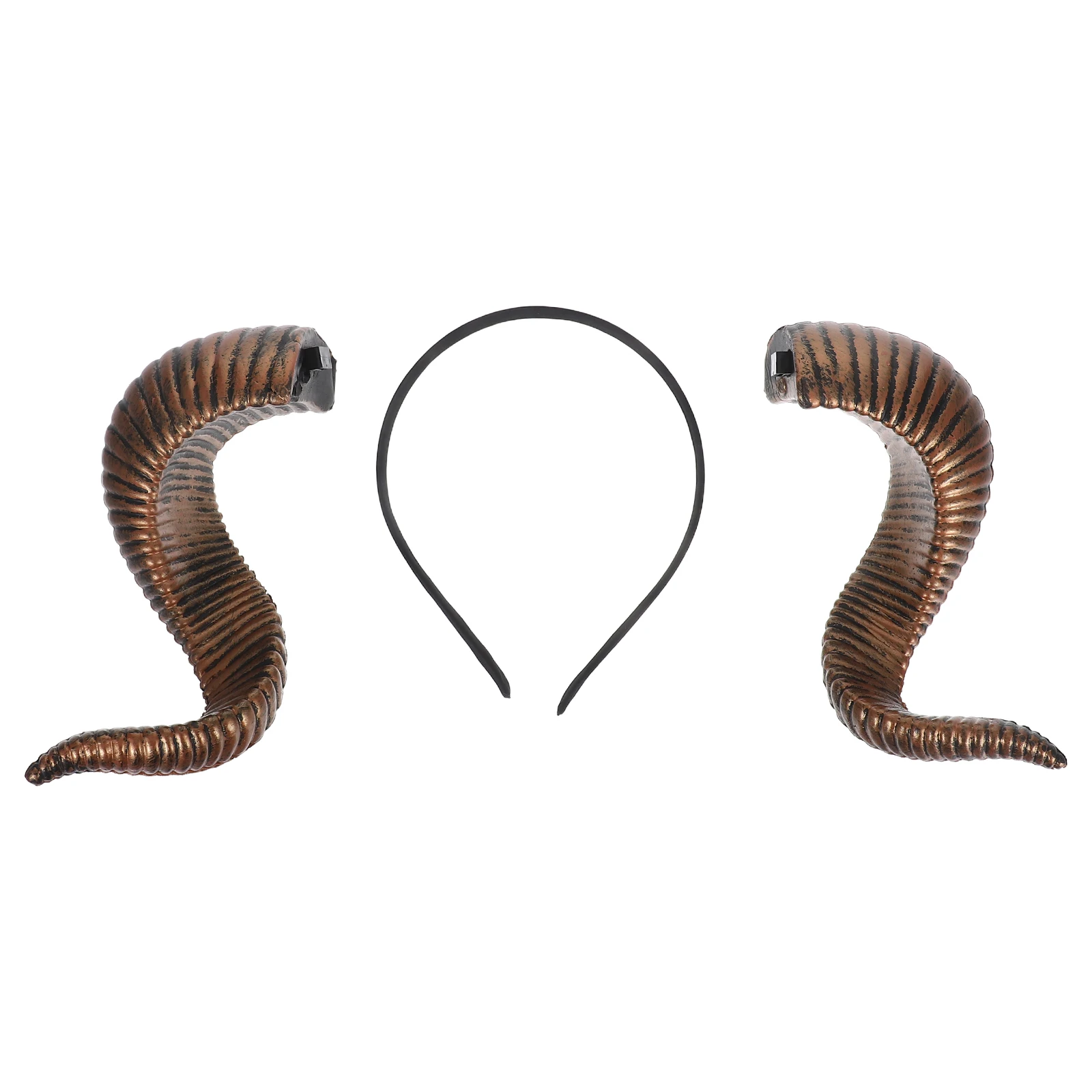 

Demon Horns Claw Headband Headpiece Halloween Party Headwear Golden Pu for Women
