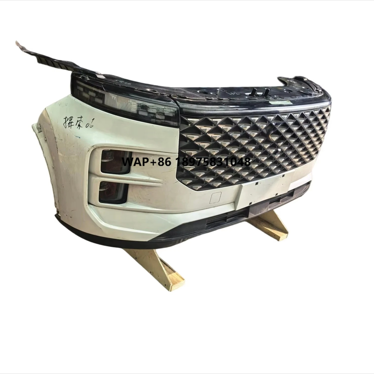 

Tansuo06 Front End Kit New Condition Includes Front Bumper Lights Radiator Frame Electric Fan Front Anti-Collision Beam