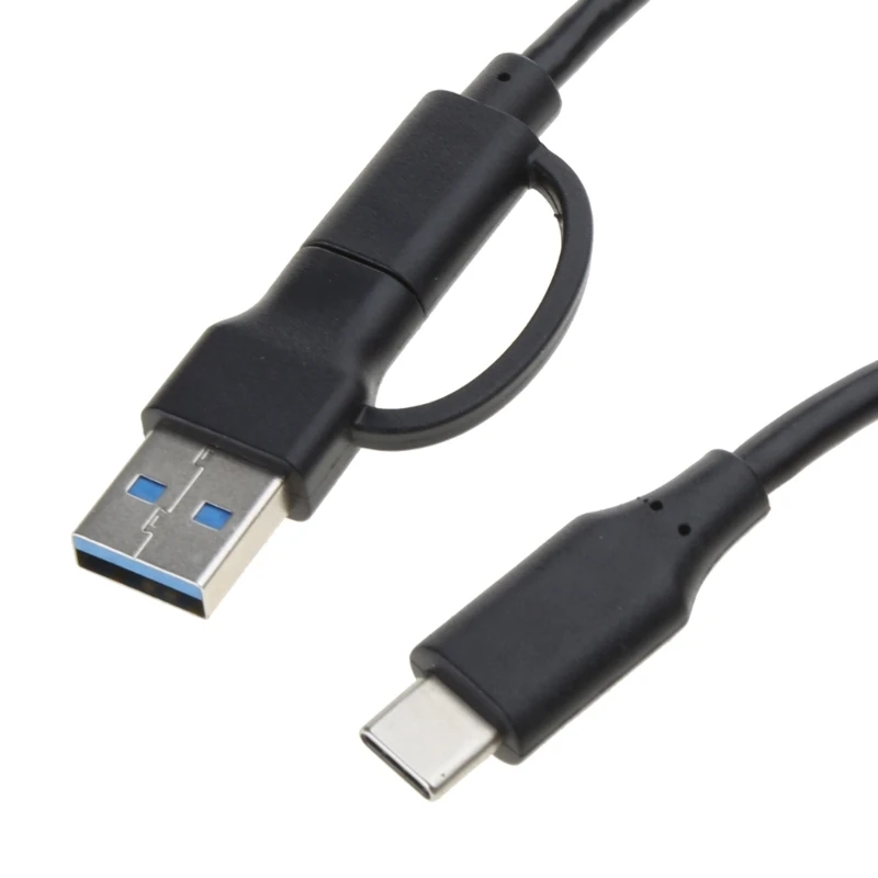 Multifunktionales 2-in-1-Ladekabel, USB USB-A/C-zu-C-Ladegerät, Datensynchronisierungskabel