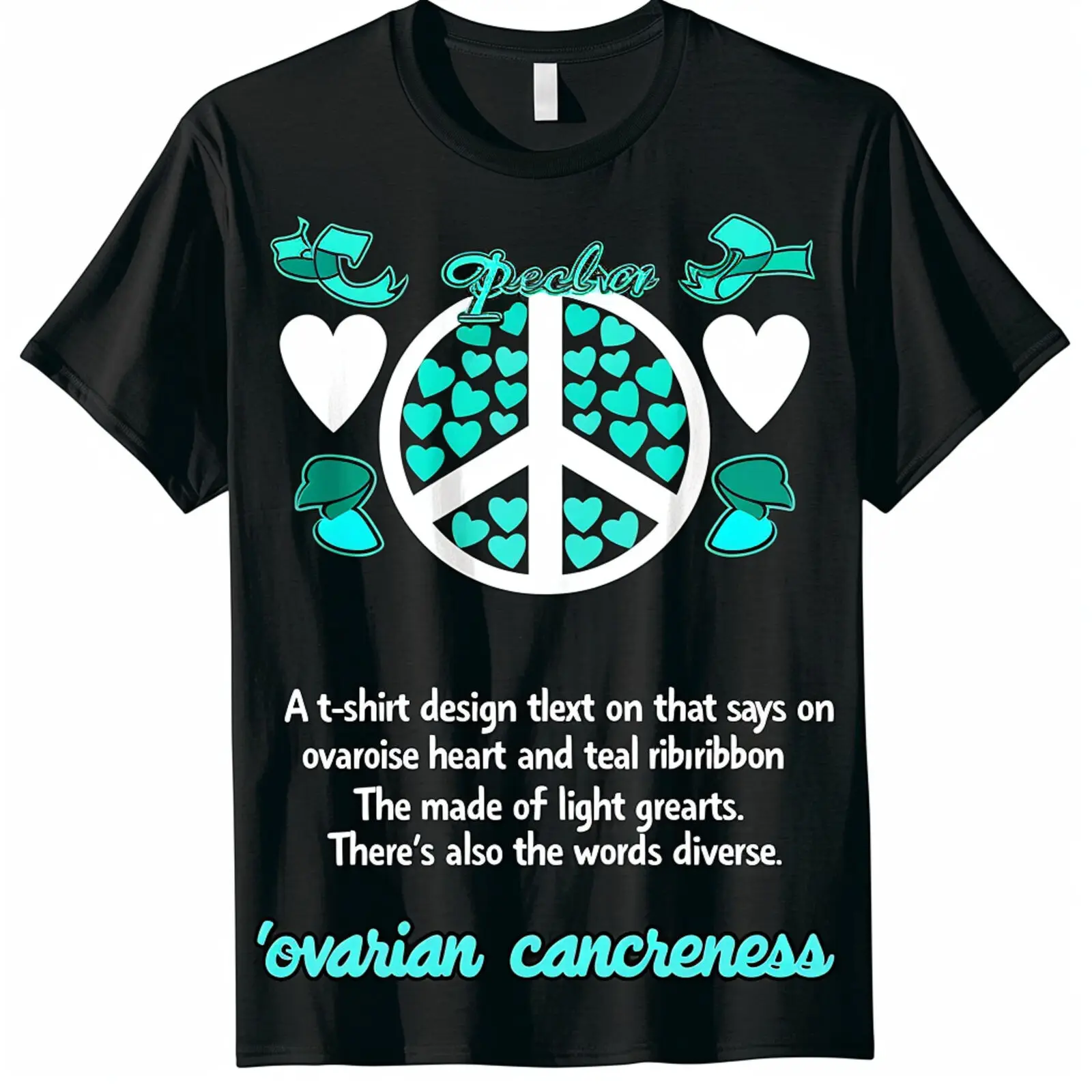 

Peace Love Jorge CKH Ovarian Awareness Diverse Black T Shirt