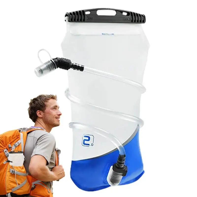 

Backpack Water Bladder 2L Leak Proof Water Storage Bladder Bag Wide Opening Pouch For Easy Fill Hydration Pack For Camping