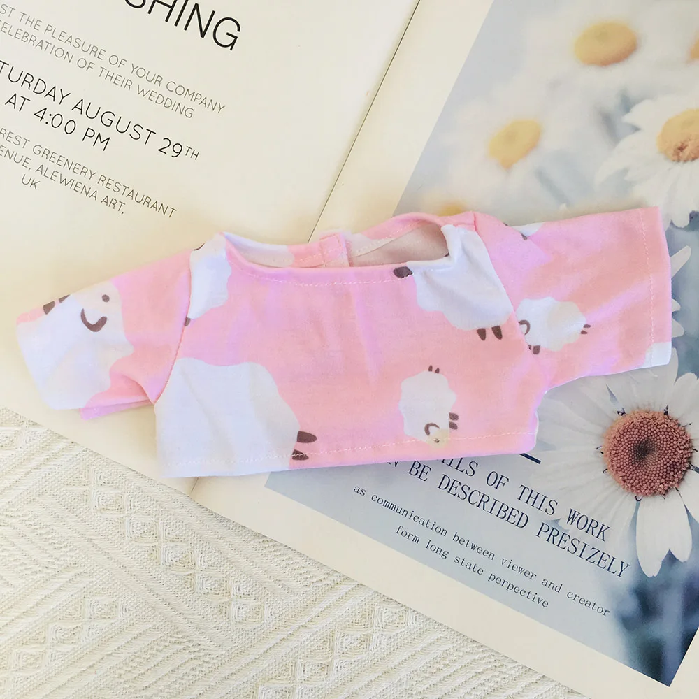 Suitable for 30cm Bear Clothes New Hot-selling T-shirt Creative Cute Personality Cartoon Cloud Sheep Bear Cherry Top