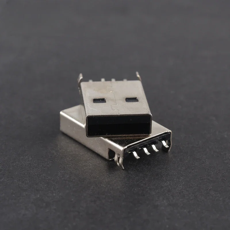 USB2.0 countersunk motherboard 90 degree bent pin socket with anchor foot Vinyl transfer connector