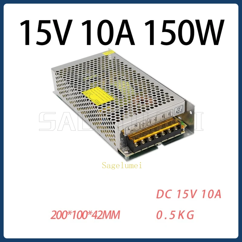 New Switch Lighting Transformers AC110V / 220V To DC15V 10A 20A 150W 300W Driver for Led Strip Light Lamp Power Adapter Supply