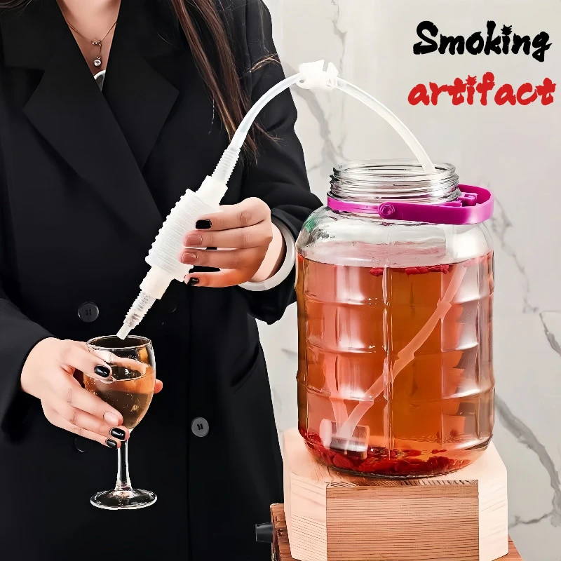 2M/2.5M Semi-automatic Home Brew Syphon Pack For Wine Making Hand Knead Siphon Filter Food Grade Tube For Homebrew