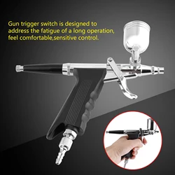 DIY Handmade Pneumatic Spray Painting Set for Multi purpose Art Painting with 2 Cup Side Entry Spray Gun Trigger Air Brush