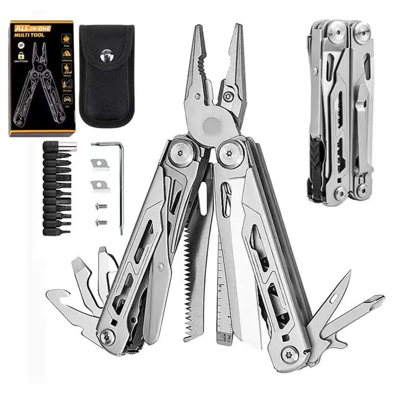 27 In 1 Multitool Folding Pliers Screwdriver Cutter For Outdoor Camping Survival Hunting Hiking  Ideal Gifts For Men Dad Husband