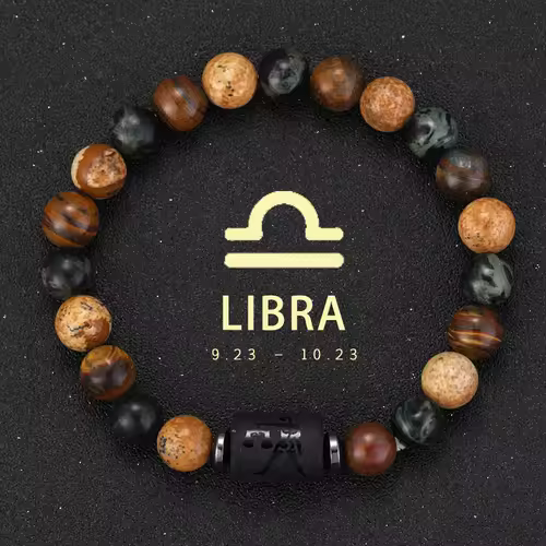 12 Zodiac Bracelets Natural Stone Cancer Virgo Leo Libra Bracelet Couples Friendship Gifts Bracelets jewelry pulsera hombre - Image 23