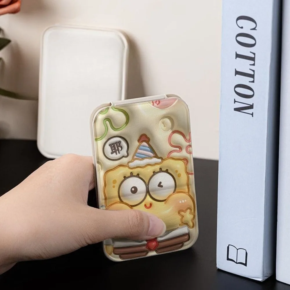 SpongeBob SquarePants Folding Mirror - Cute Cartoon Design, fully wrapped edge , Portable Makeup Mirror, Perfect Gift