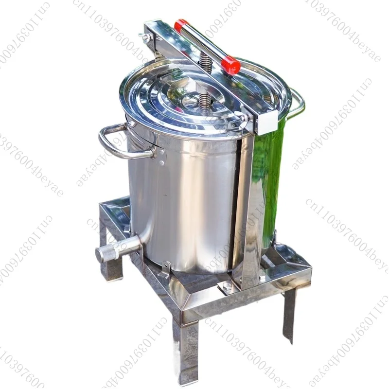

Stainless steel honey press, fully enclosed small-sized beekeeping equipment with lid for extracting honey