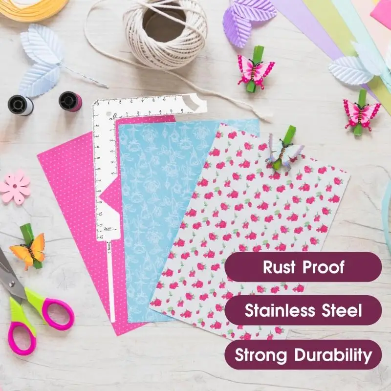 5 In 1 Buch Cover Guide Leitfaden Lineal Bookbinding Ruler Tool für Scrapbooking Journal Planer Notebook und Fotoalben Covers