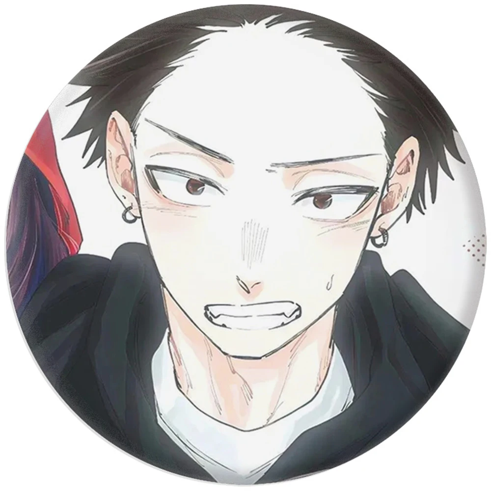 58mm Anime The Fragrant Flower Blooms with Dignity Waguri Kaoruko Cosplay COSTUME Badge Pin SPTE Tinplate Brooch﻿ Prop Gilf