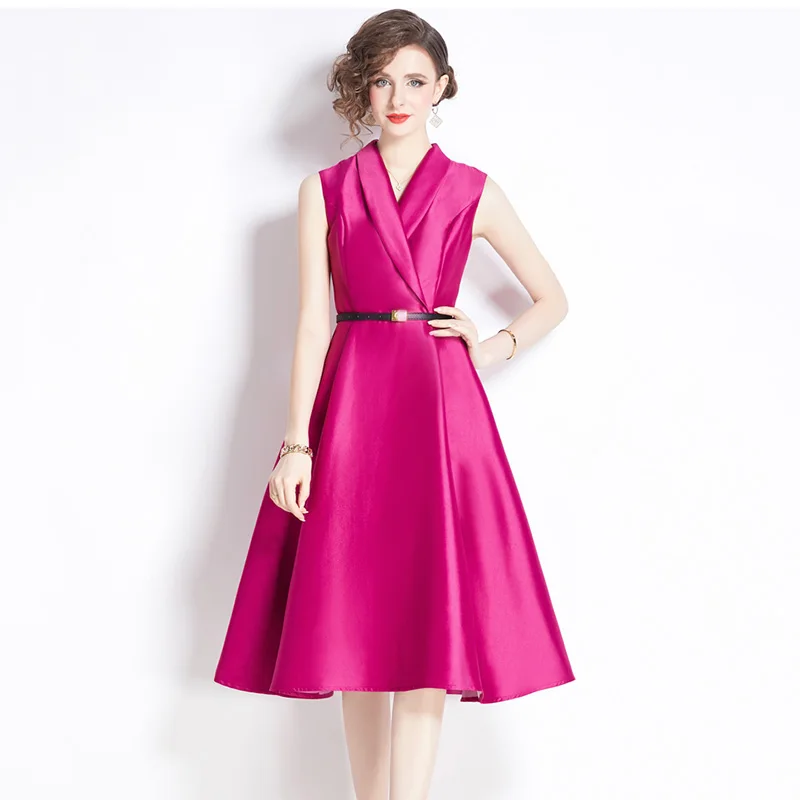 

Элегантное французское элитное роскошное женское платье с v-образным вырезом, модное повседневное однотонное вечернее платье с большим подолом, Vestidos