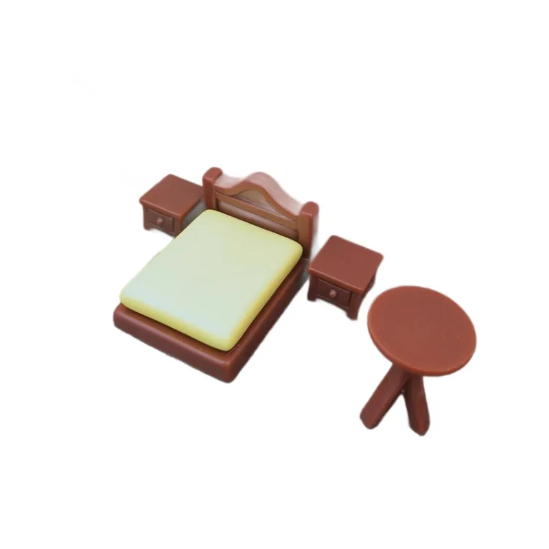 إكسسوارات بيت الدمى - كرسي طاولة مصغر وأريكة أثاث صغير واقعي لتزيين نموذج مشهد مسرح