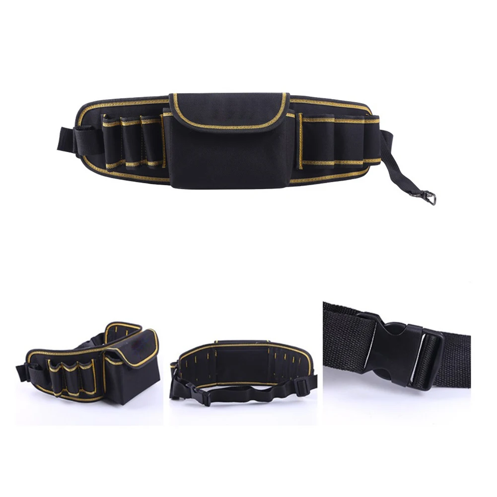 Heavy Weight Support Outdoor Worksite Electrician Tool Bag Hardware Tool Pouch Long-lasting Use Multi-pocket Layout