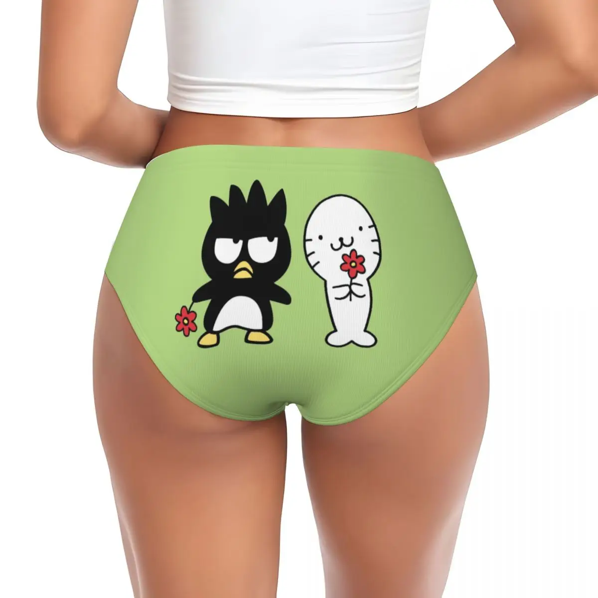 Custom Bad Badtz Maru Kawaii Anime Cartoons Briefs Underwear Women Comfortable Stretch Panties