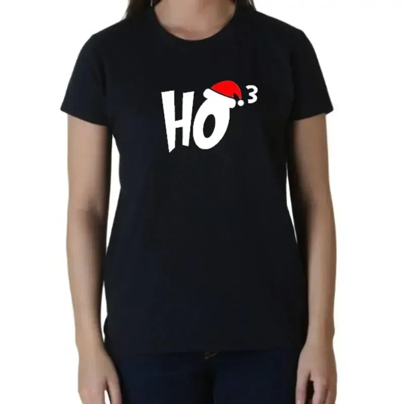 Ladies Ho3 T shirt Ho Christmas Xmas Santa Claus Funny Humor