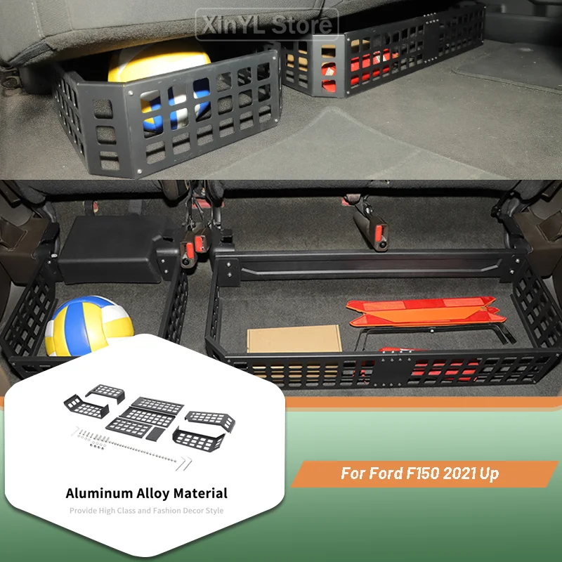 

Car Rear Seat Storage Expansion Rack Organizer Box Fit for Ford F150 Raptor 2015-2025 Up Interior Accessories
