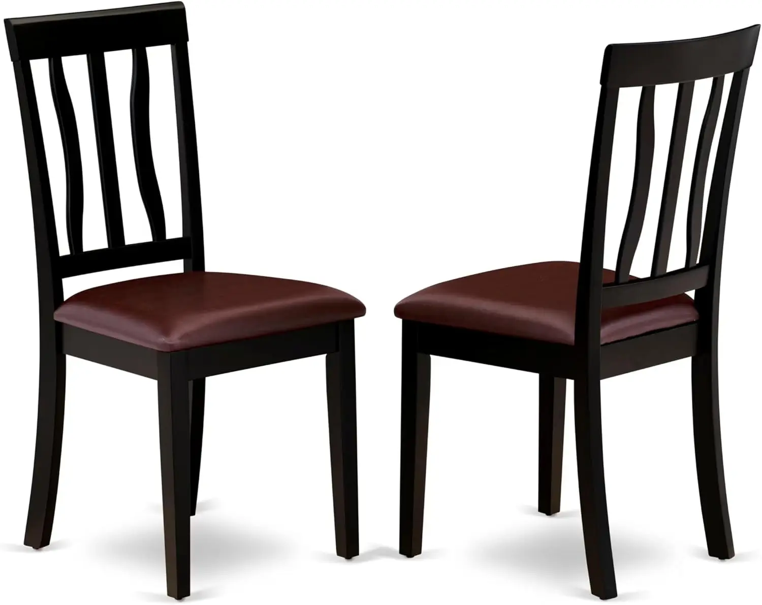 Avat5-Blk-Lc 5 Piece Dining Table Set For 4 Includes An Oval Kitchen Table With Butterfly Leaf And 4 Faux