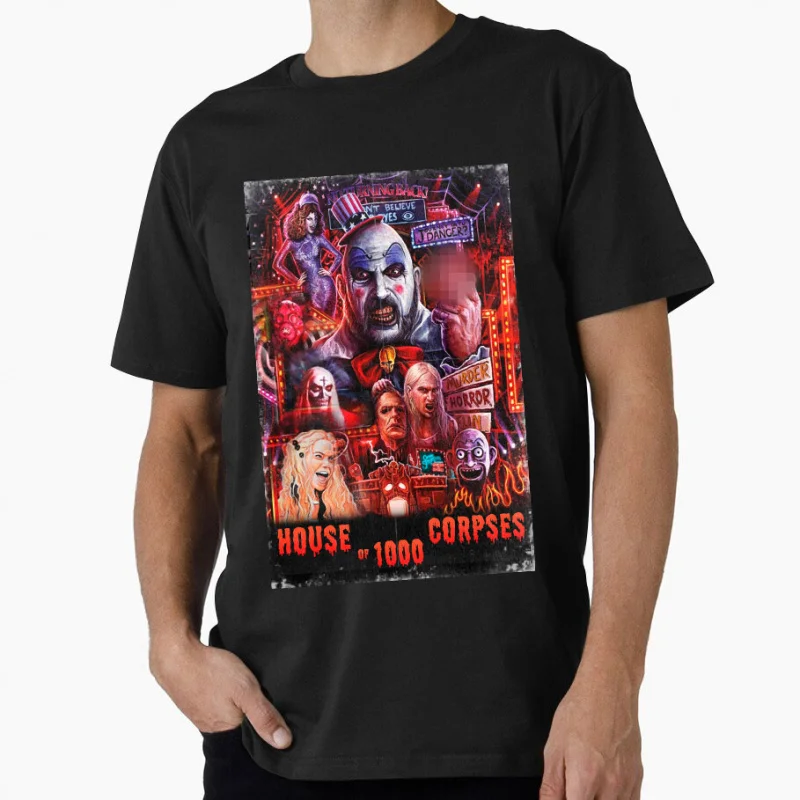 

Captain Spaulding 1225 House Of 1000 Corpses Rob Zombie Sacry Halloween Gift T-Shirt Horror movie Graphic Clothes All size Top