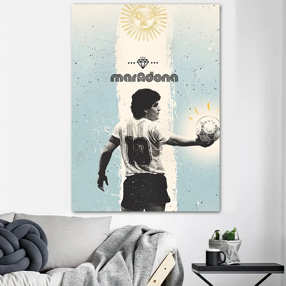 Diego Armando Maradona Poster Prints Wall Decals Sticker Pictures Living Room Home Decoration