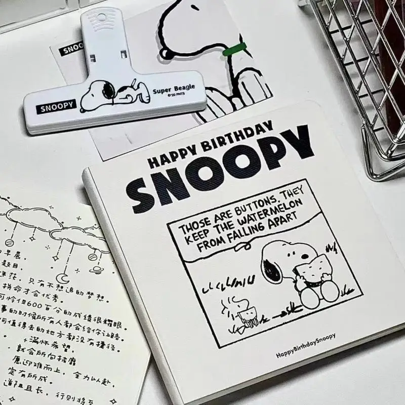 New Kawaii Cute Snoopy Diary Grid Thickened Notebook Student Notebook Hand Ledger Cartoon Ins Birthday Gifts Girlfriend Gifts